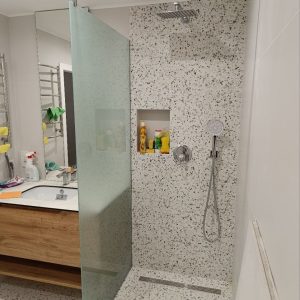 Скляна перегородка з матового сатинованого скла